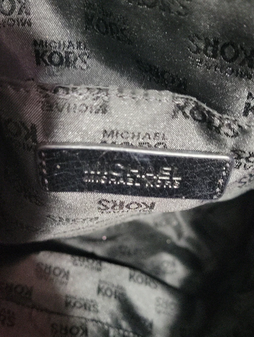 Michael Kors Black Logo Jacquard Tote with Gold Hardware